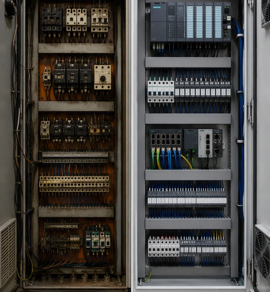 Before and After shots of Panel Upgrades